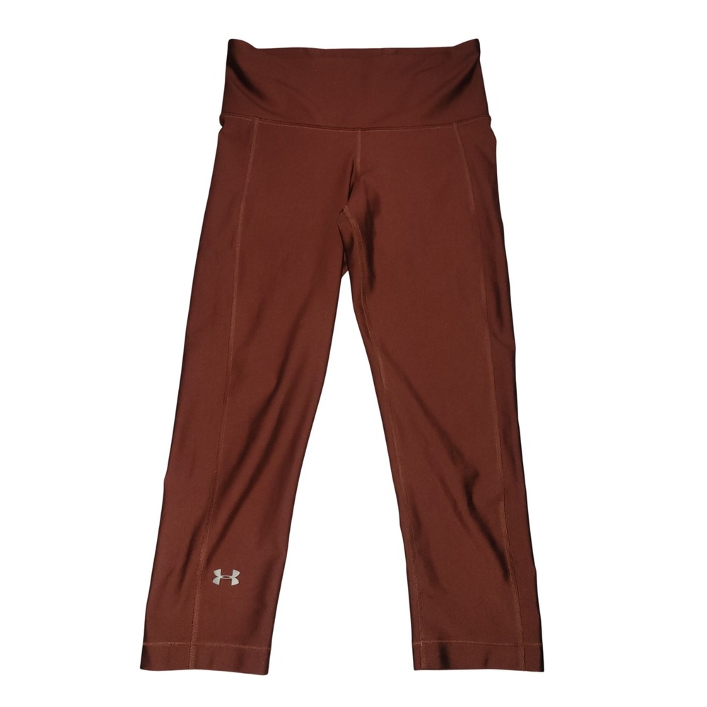 Under Armour HeatGear Compression Capris‎ Leggings Brown SM workout athletic